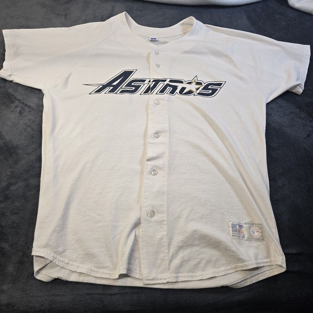 Vintage 90s Houston Astros Russell Athletic MLB Jersey Shirt Size XL USA made